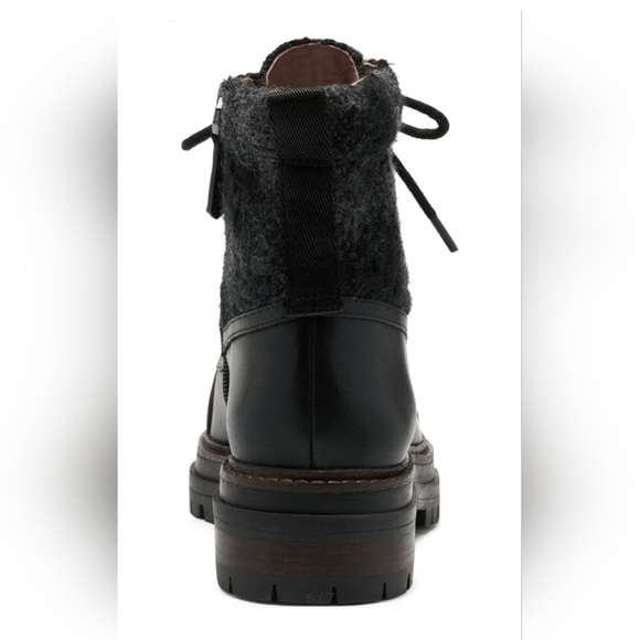 NEW LOUISE ET CIE LO SARNI3 BLACK LEATHER DUCK BOOTS SIZE 9.5 - Picture 8 of 16